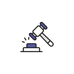 Judge icon design with white background stock illustration