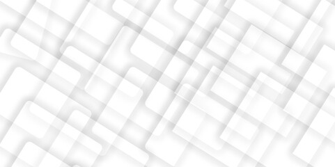 Modern and seamless stripe geometric line transparent white abstract background.Abstract geometric smooth square shape with soft shadow background, space for perfect cover,banner, template design..