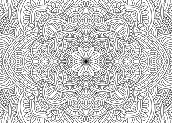 Mandala illustration for coloring book