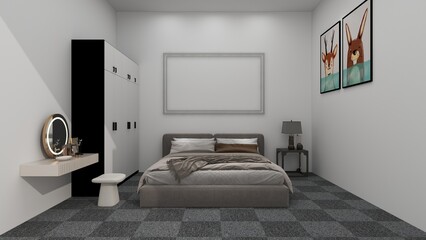 3D Design Interiors Minimalist Cozy Home