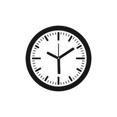 A logo of watch icon vector design watch silhouette isolated black logo