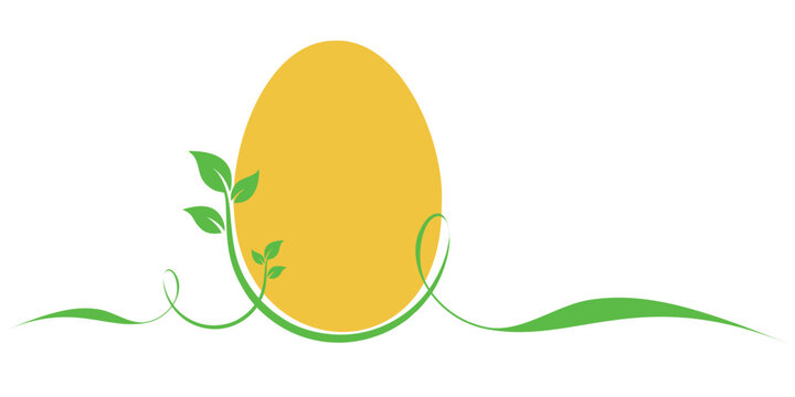 recommend clip art: Illustration of Easter eggs with dangling leaves