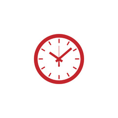 A logo of watch icon vector design watch silhouette isolated red watch