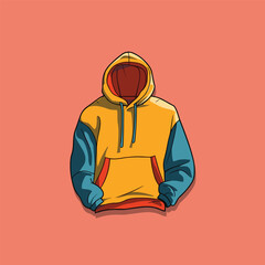 hoodie vector clip art illustration