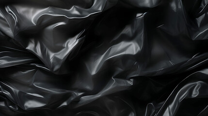 black wrinkled plastic, white plastic or polyethylene bag texture, macro,background