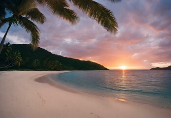 Sapphire Shores: Fiji's Yasawa Islands Sunset.