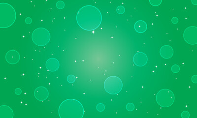 abstract green background with circle bubbles.