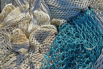 Fishing nets drying in the sun.