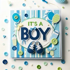 Fototapeta premium It's a Boy! Card design