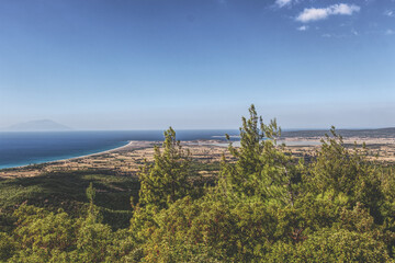 view of the sea from the hill