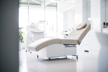 Modern, clean room for professional health and beauty treatments.