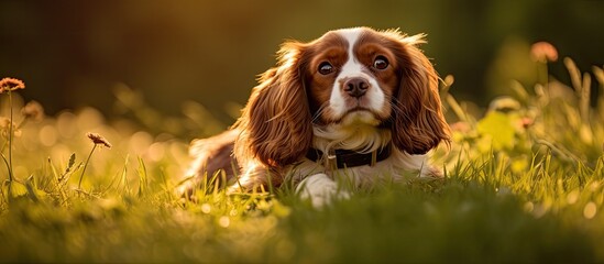 Charles the Cavalier Spaniel mix had the royal blood of a king coursing through his veins but his true passion was frolicking in the summer grass like any ordinary dog With his chocolate col