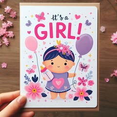 It's a Girl! Card design