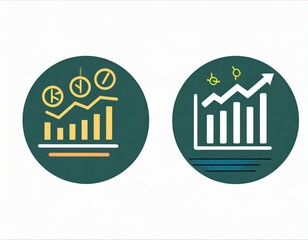 Obraz premium Graphiques de la Croissance: Interprétation Visuelle des Données Financières