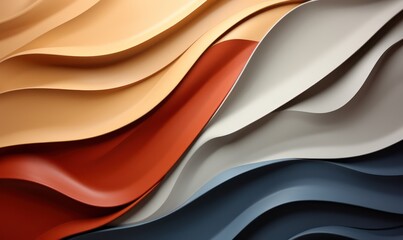 A 3D, textured abstract background in luxurious gold, gray, and orange hues, blending classic and modern elements seamlessly. - obrazy, fototapety, plakaty