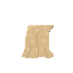 Simple drawing pixel object - A towel with flowers pattern