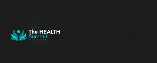 logo graphic design of annual event summit and title made for the healthcare medical theme - annual convention for doctors and nurses