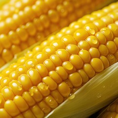 Capturing a close-up of corn's texture