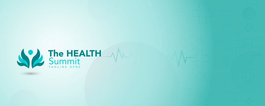 logo graphic design of annual event summit and title made for the healthcare medical theme - annual convention for doctors and nurses