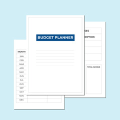 Personal monthly budget plan, Printable Budget Planner Templates, Income and expense tracker
 - obrazy, fototapety, plakaty