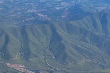 vista aérea das cordilheiras dos Andes, Chile