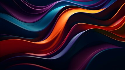 Fototapeta premium Abstract 3D Background of fluid Shapes in multicolor Colors. Dynamic Template for Product Presentation