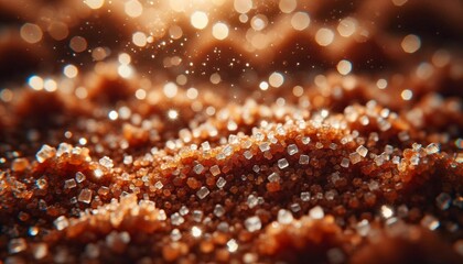 gingerbread texture with glistening sugar crystals. - obrazy, fototapety, plakaty