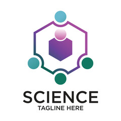 Science logo design simple concept Premium Vector