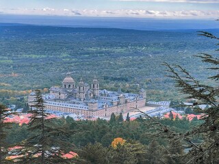 view from the top on el Escorial monastery 