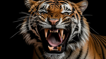 Fototapeta premium Roaring tiger.