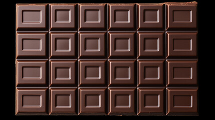 Dark chocolate bar isolated on white background. Made with generative ai
