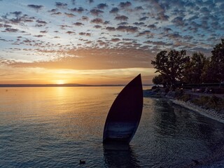 Uferpromenade in Hagnau bei Sonnenuntergang