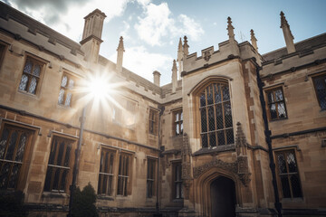 Fototapeta premium Historic buildings in the Oxford University, Oxford,England