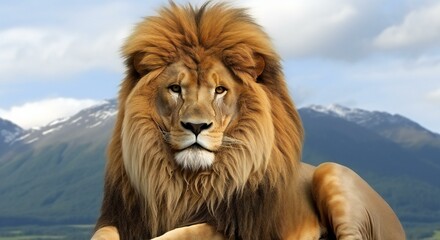Lion in the mountains, beautiful photo digital picture, beautiful photo digital picture