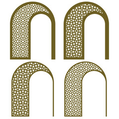 Set four frames with two Arabic pattern 
