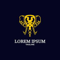 Elephant logo. Minimalist elephant concept. Animal / zoo design template. elephant symbol. Elephant vector illustration.