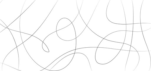 Obraz premium Random line pattern background. Decorative pattern with tangled curved lines. Random chaotic lines abstract geometric pattern vector background. 