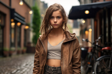 Fototapeta premium portrait of a person created with Generative AI technology