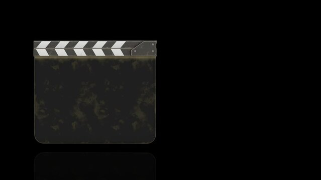 Clacker turns on itself - loop animation - black background