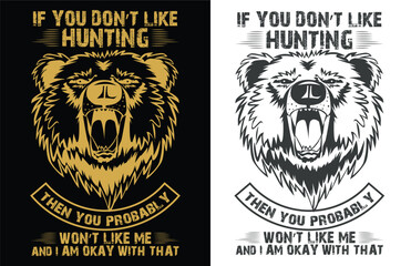 Fototapeta premium hunting tshirt design vector file, eps