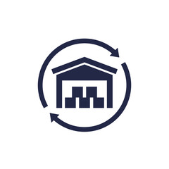 restock inventory or warehouse icon