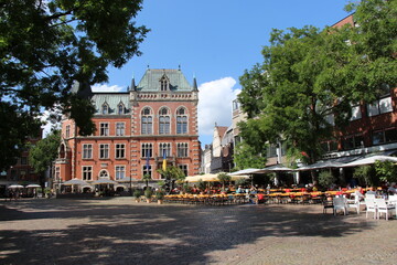 Fototapeta na wymiar Rathaus am Rathausmarkt in Oldenburg