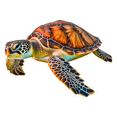 Obraz premium Green Turtle png, white isolate