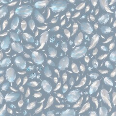 Seamless pattern design water color paining cloud