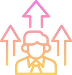 Obraz premium Employee Rising Icon