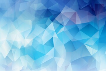 Obraz premium Abstract geometric blue and light blue texture background with white triangular patterns