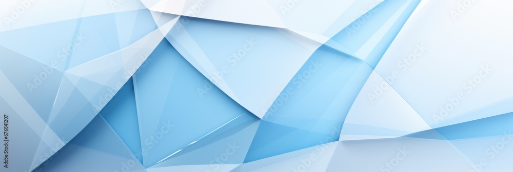 Poster abstract geometric blue, light blue, and white textured background with dynamic shapes and patterns