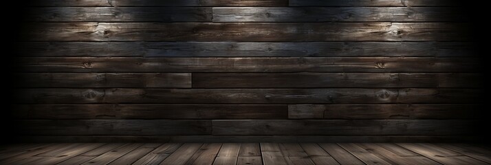 Elegant top view of dark wooden background with intricate texture and natural patterns