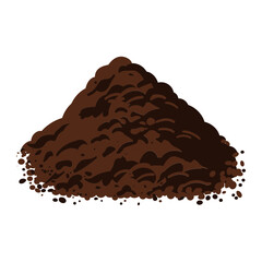 heap of soil isolated vector
