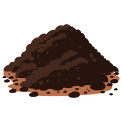 heap of soil isolated vector